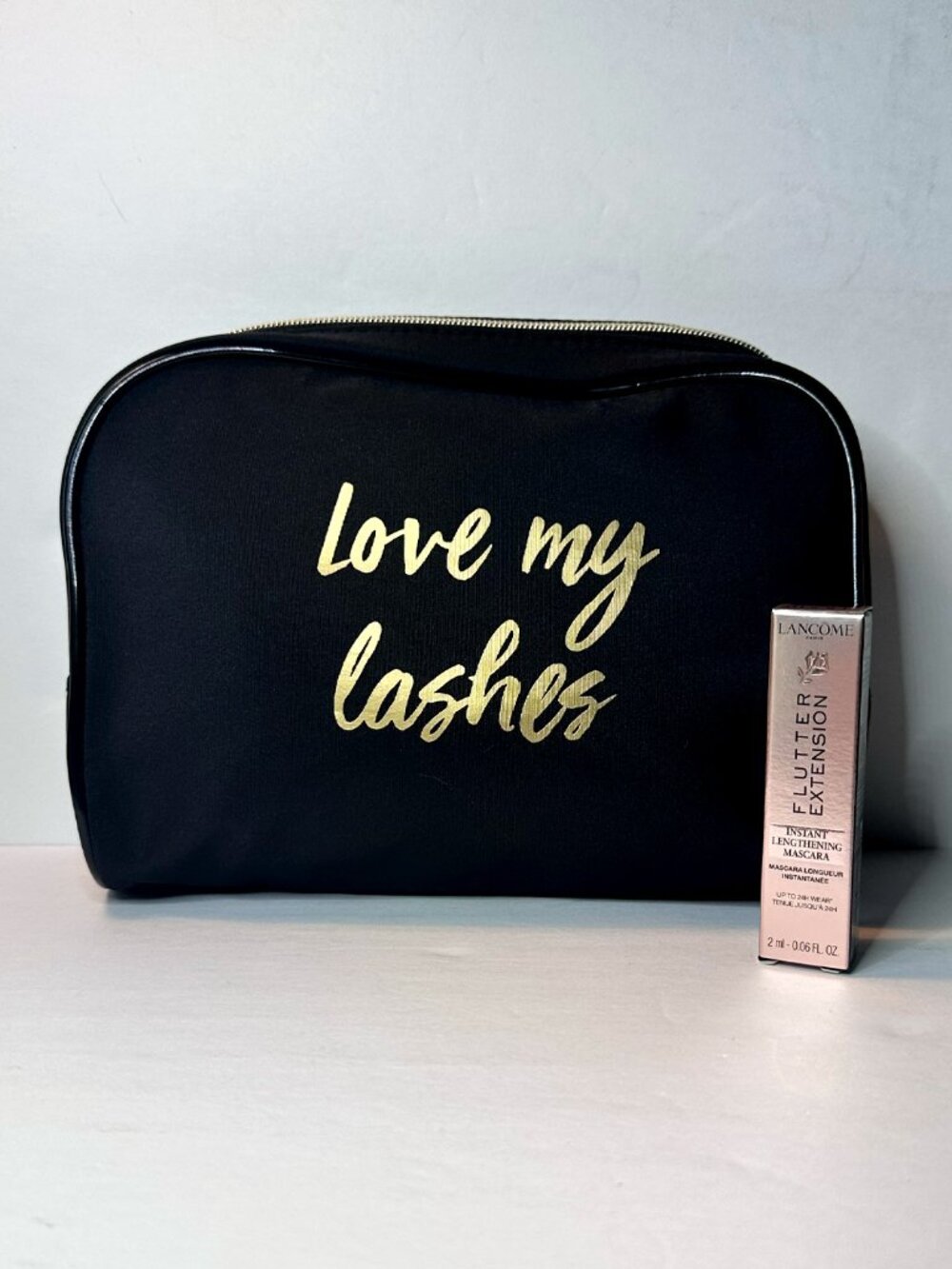Lancôme Love My Lashes Makeup Bag + Idôle Flutter Mascara Mini NWT